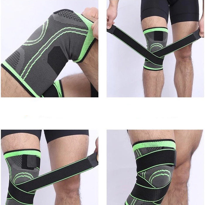 Joelheira Esportiva Elástica de Compressão Unissex - Kit com 02