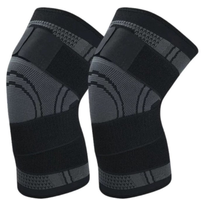 Joelheira Esportiva Elástica de Compressão Unissex - Kit com 02