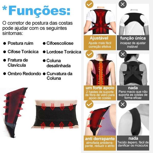 Corretor Postural Reforçado - Ajustável (ConfortMax)